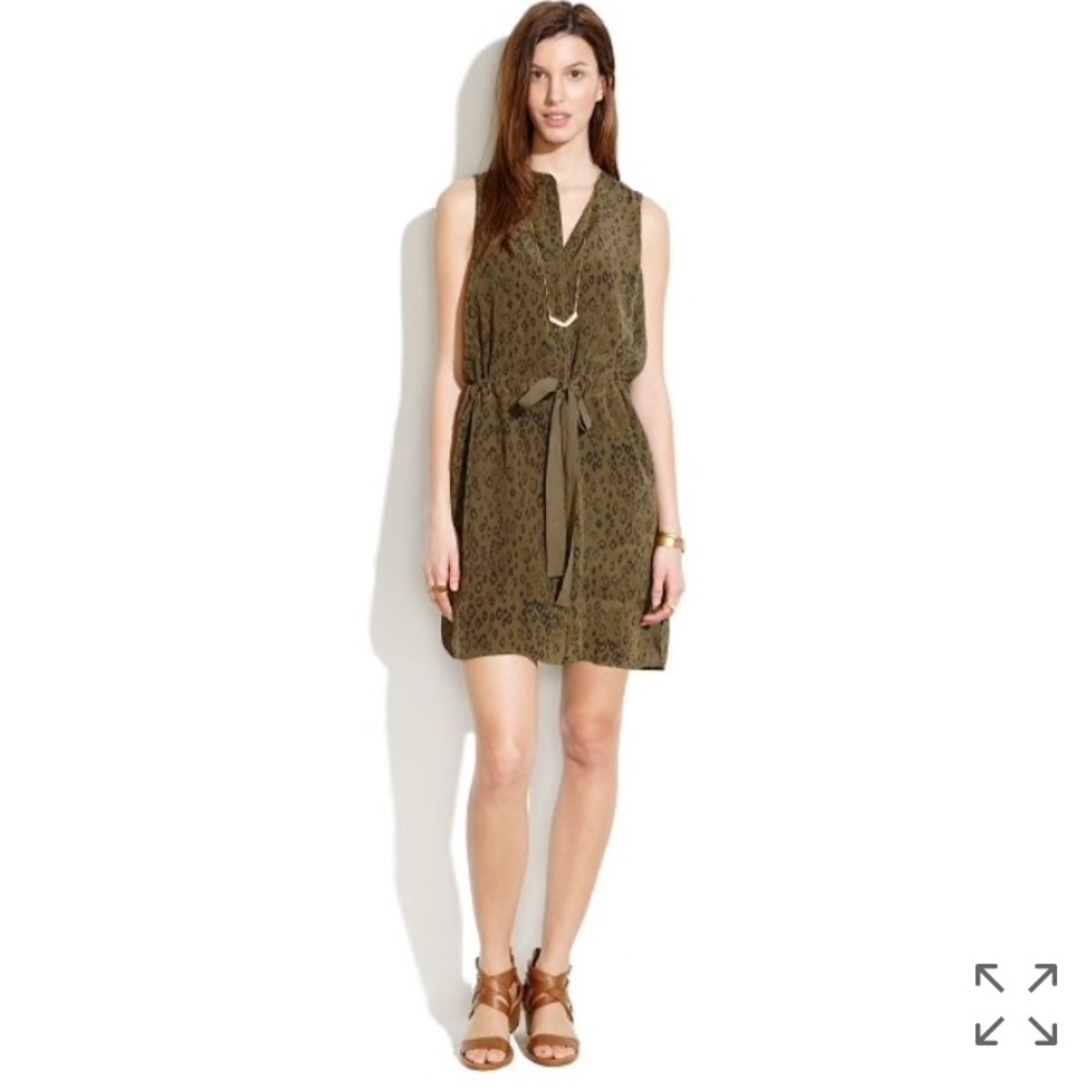 • Madewell • Silk Playa Dress in Leopard Fade XS